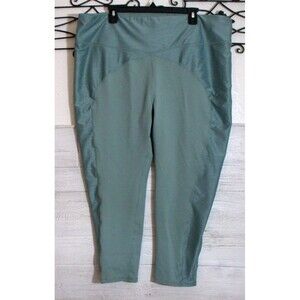 MCA Sport Women's Pants Size 3X Green Elastic Waist